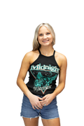 Women's Motorcycle Halter Tank Top | Midnight Wanderer Bike