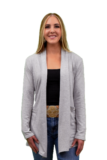 Women's Rhinestone Pocket Long Sleeve Cardigan | Friends Forever