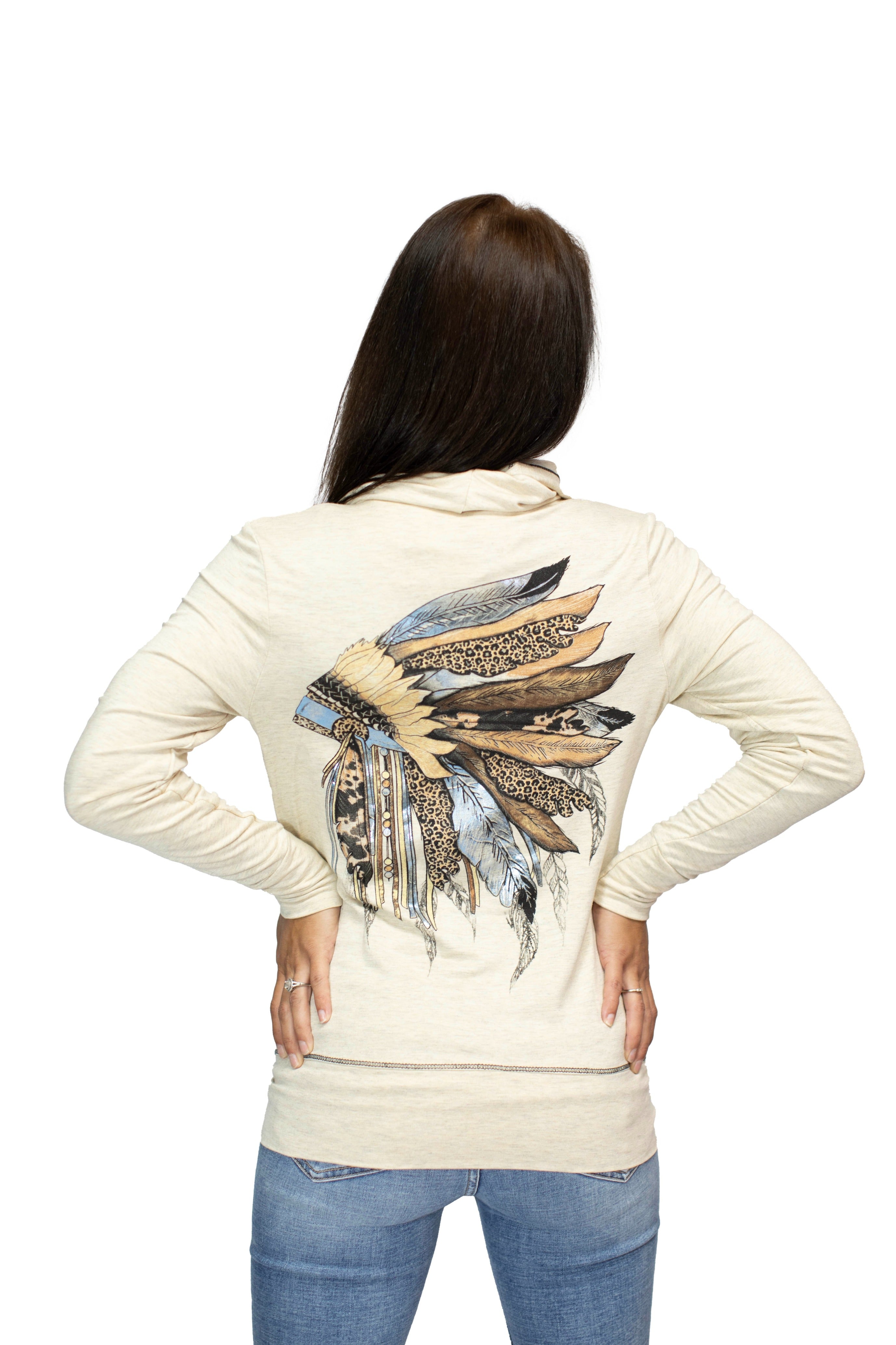 Women's Foil Headdress Graphic Hoodie | Vibrant Headdress