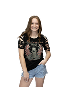 Women's Patriotic Motorcycle Graphic Top | American Rider