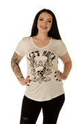 Women's Skull Graphic Rock Tee | Let's Rock
