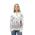Women's Feather Graphic Fleece Sweatshirt | Feather Cascading