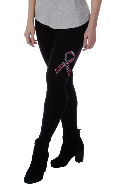 Women's Breast Cancer Awareness Rhinestone Leggings | Relentless