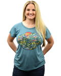 Women's Desert Landscape Graphic Relaxed Fit Tee | Retro Landscape