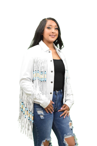 Women's Western Lambskin Fringe Leather Jacket | Rodeo Nights