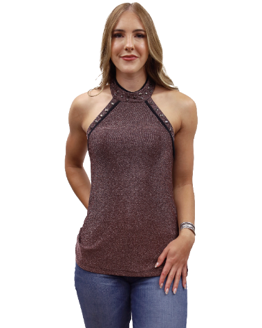 Women's Metallic Halter Tank Top | Limited Edition Mae West