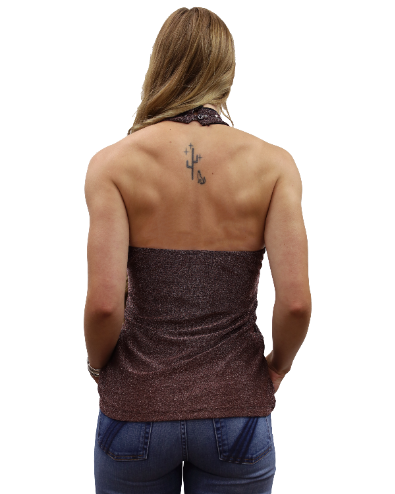 Women's Metallic Halter Tank Top | Limited Edition Mae West