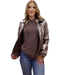 Women's Metallic Bomber Jacket | Limited Edition Dixie Jean