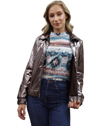 Women's Metallic Bomber Jacket | Limited Edition Dixie Jean