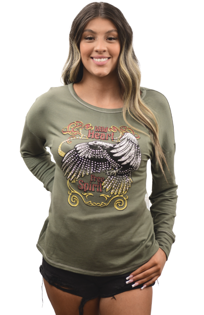 Women's Eagle Graphic Long Sleeve Tee | Wild Heart