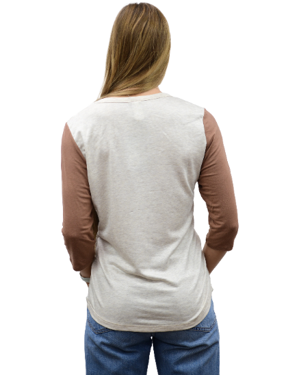 Women's Two-Tone Baseball Graphic Tee | Follow Me