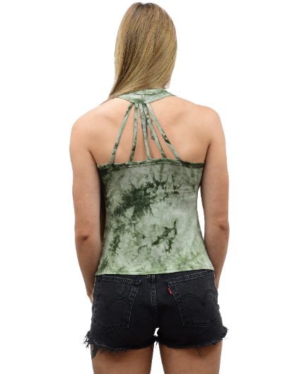 Women's Western Steer Skull Halter Tank Top | Wild and Free