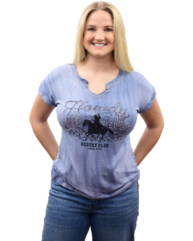 Women's Cowboy Graphic V-Neck Tee | Howdy Club