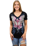 Women's Guns & Wings Graphic V-Neck Tee | Guns 'n Wings