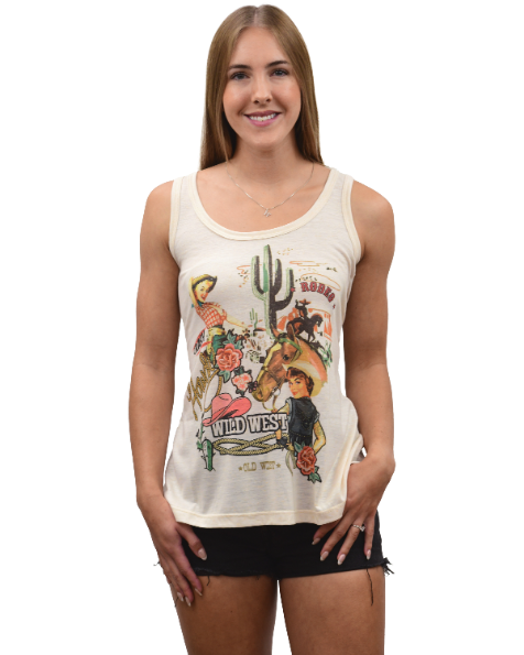 Women's Wild West Graphic Tank Top | Howdy Vintage