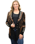 9711 - Ladies' Black & Brown Suede & Leather