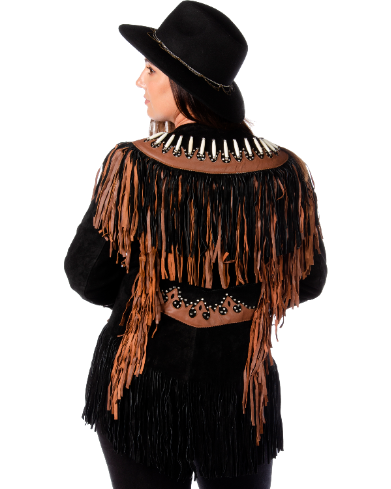 9711 - Ladies' Black & Brown Suede & Leather