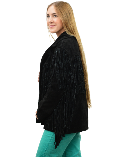 9926 - Ladies' Suede Fringe Jacket