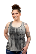 Women's Western Graphic Lace Back Tank Top | Hot Pistol