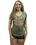Women's Motorcycle Graphic V-Neck Tee | Road Tested