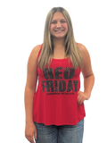 Women's Patriotic Lace Yoke Tank Top | Red Friday Tank