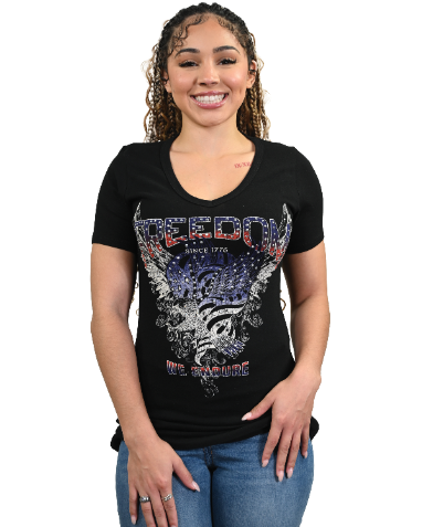 Women's Patriotic Eagle Graphic Tee | Freedom Forever