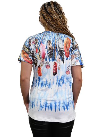 Women's Sublimated Feather Graphic Tee | Legendary Feathers
