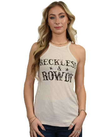Women's Western Halter Tank Top | Reckless & Rowdy