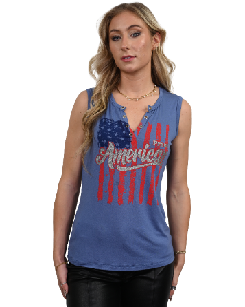 Women's Patriotic Flag Tank Top | Proud American