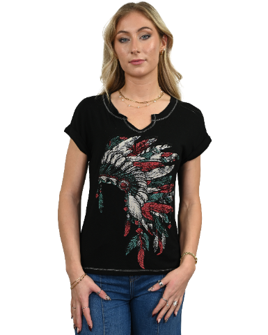Women's Feather Graphic Tee | Sunset Secrets
