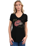 Women's Country Music Rhinestone Graphic Tee | Raised on Country Music