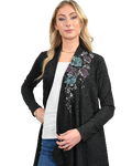 Women's Rose & Wings Graphic Cardigan | Rose Wing Cardigan