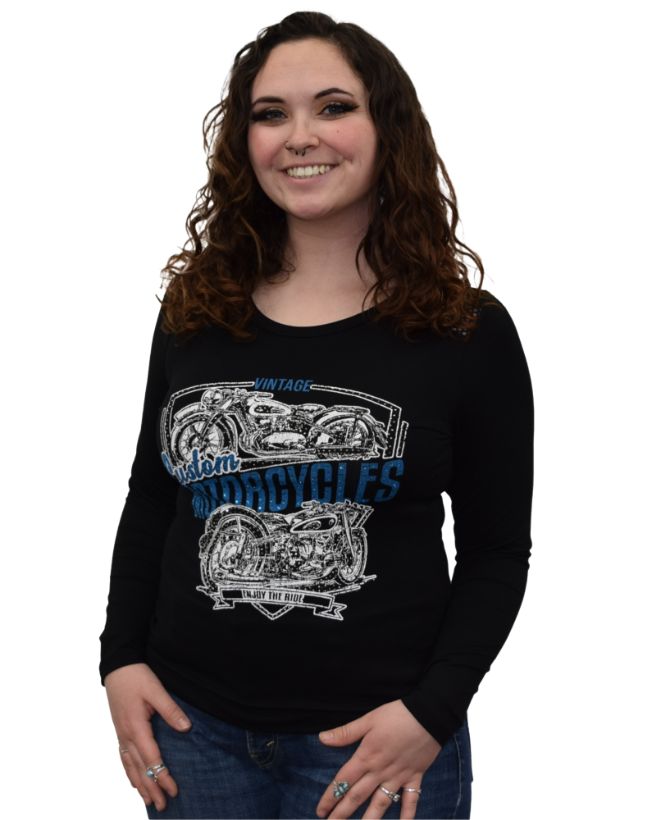 Women's Motorcycle Long Sleeve Top | Custom Motorcycles