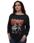 Women's Western Long Sleeve Graphic Tee | If Dust Ain't Flyin'