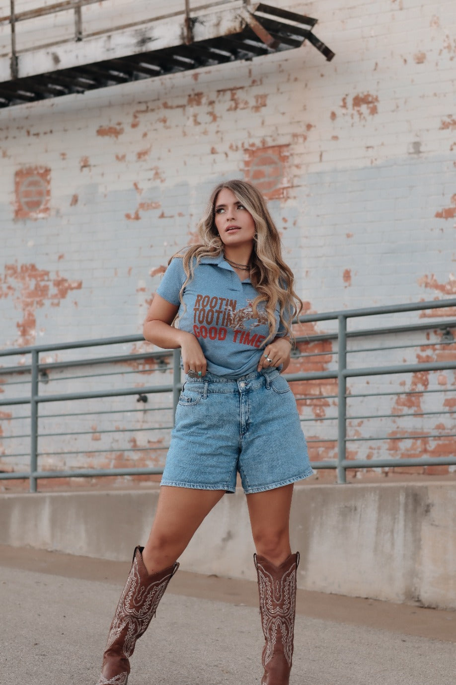 Women's Western Graphic Polo Shirt | Rootin' Tootin'