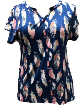 Women's Feather Print Relaxed Fit Tee | Coyote Creek