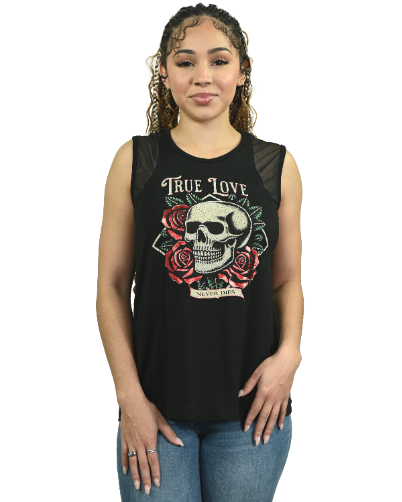 Women's Skull Graphic Sleeveless Top | True Love