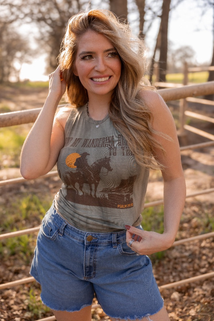 Women's Western Graphic Tank Top | Bind My Heart