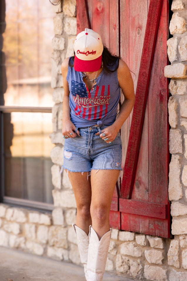 Women's Patriotic Flag Tank Top | Proud American