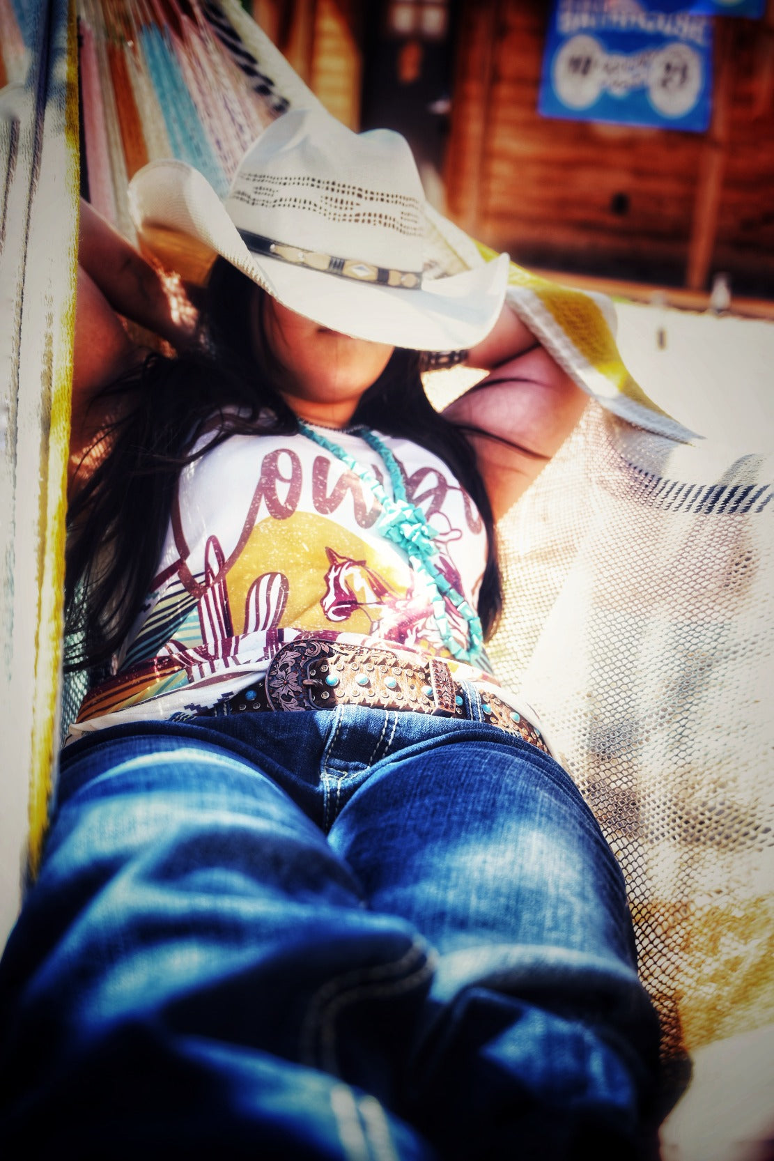 Women's Western Lace Back Tank Top | Rides Away