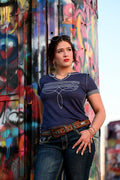 Women's Western V-Neck Tee | Boot Stitch Tee