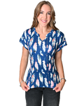 Women's Feather Print Relaxed Fit Tee | Coyote Creek