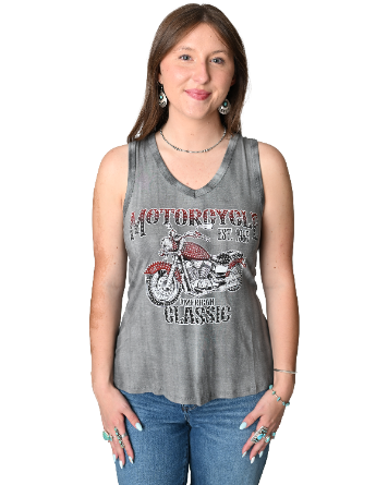Women's Patriotic Motorcycle Tank Top | American Classic