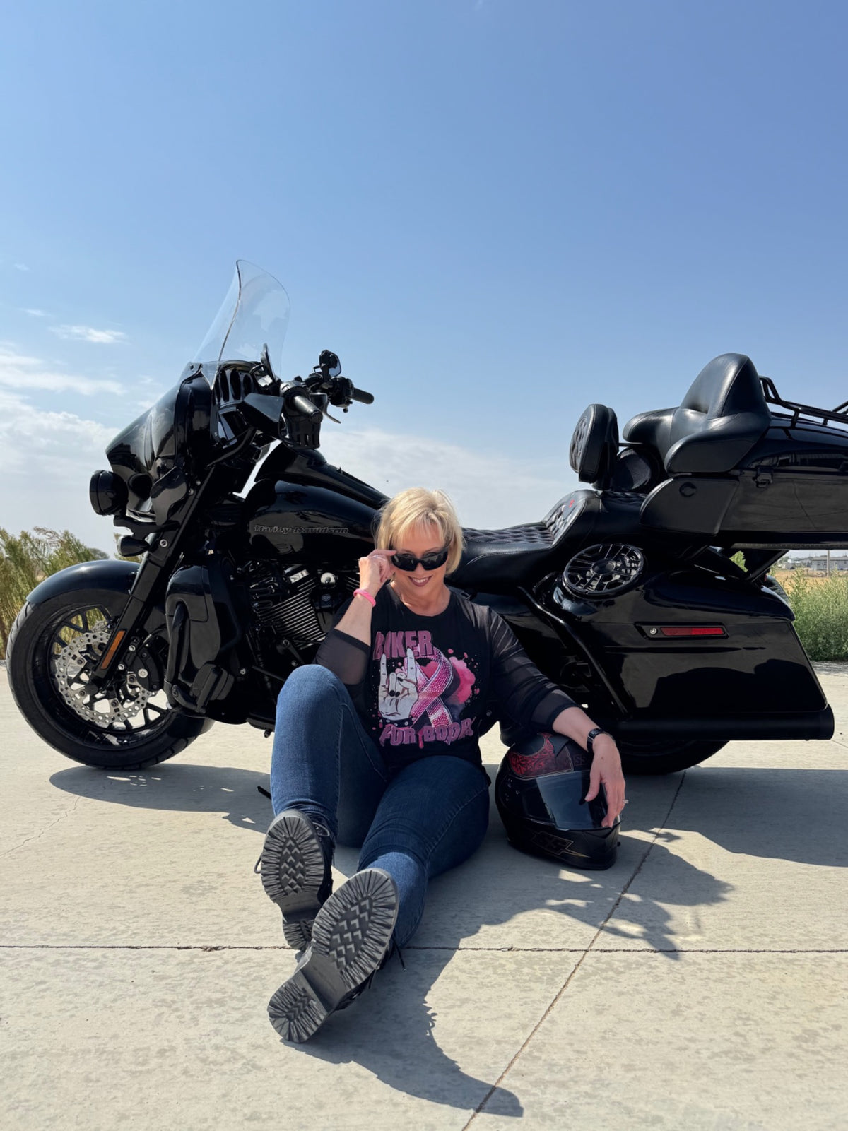 Women's Breast Cancer Awareness Biker Tee | Biker for Boobs