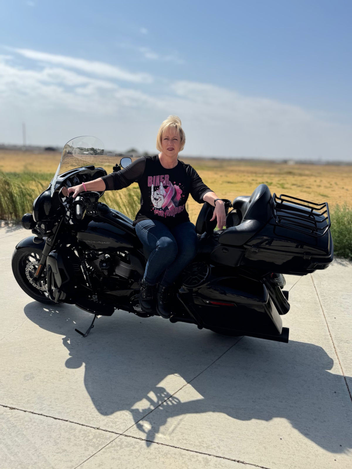 Women's Breast Cancer Awareness Biker Tee | Biker for Boobs